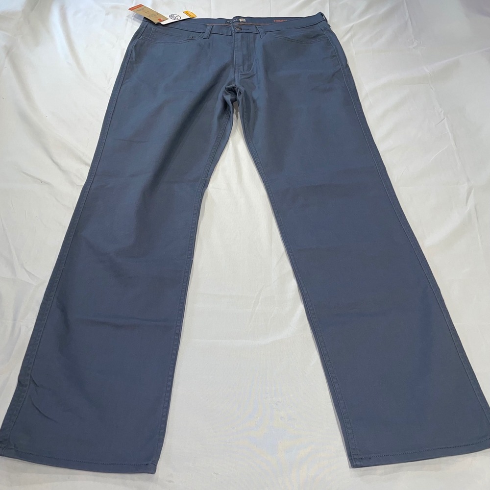 Dockers Mens All Seasons‎ Tech Straight Fit Chino Pants Blue Gray 36x32 NEW